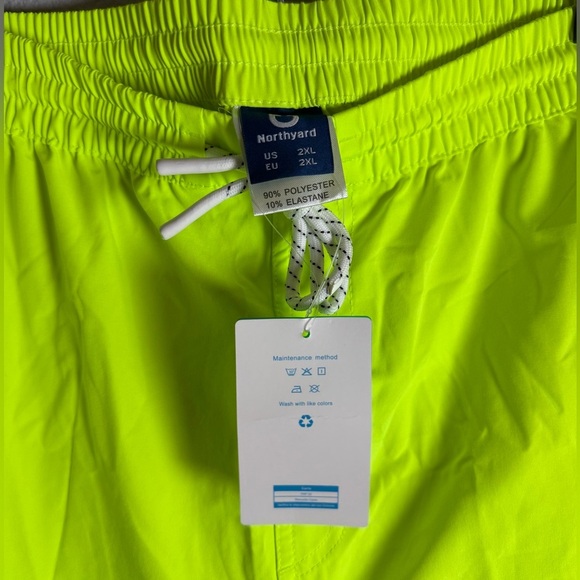 Northyard Neon Green Men's Shorts Size XXL - Picture 7 of 7